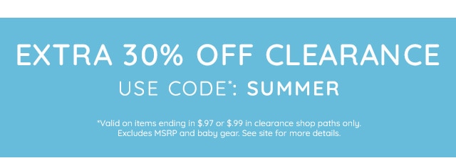 EXTRA 30% OFF CLEARANCE