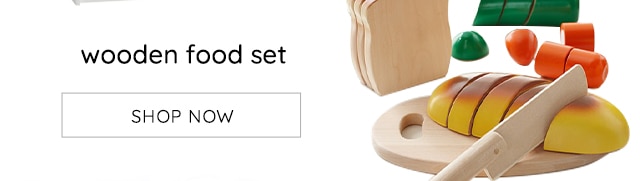 WOODEN FOOD SET