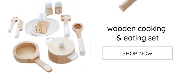 WOODEN COOKING EATING SET