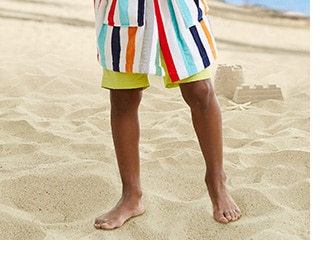 RUGBY STRIPE BEACH ROBE