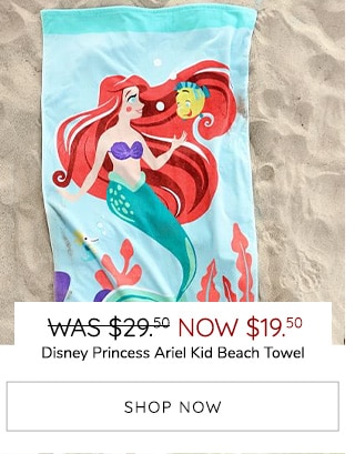 DISNEY PRINCESS ARIEL KID BEACH TOWEL - SHOP NOW