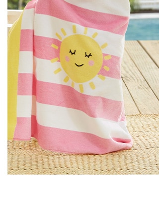 SUNSHINE STRIPE HOODED BABY TOWEL