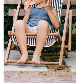 NAVY STRIPE MINI SLING CHAIR