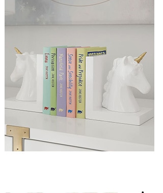 UNICORN SHAPED BOOKENDS