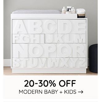 20-30% OFF MODERN BABY + KIDS