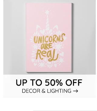 UP TO 50% OFF DECOR & LIGHTING