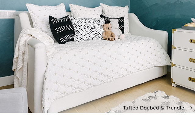 TUFTED DAYBED & TRUNDLE