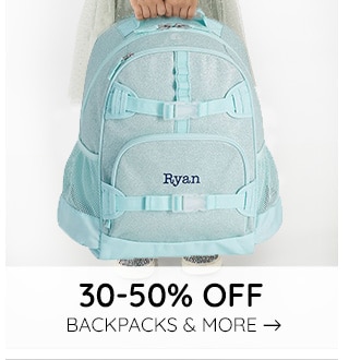 30-50% OFF BACKPACKS & MORE