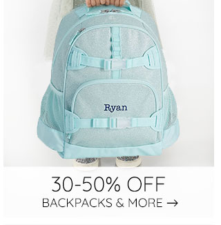 30-50% OFF BACKPACKS & MORE