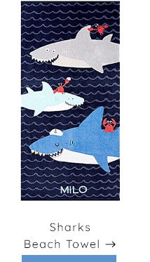 SHARKS BEACH TOWEL