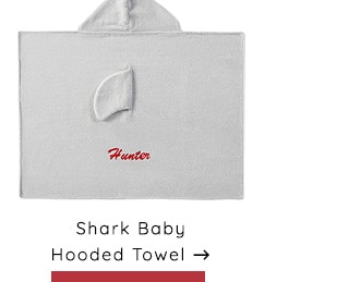 SHARK BABY HOODED TOWEL