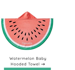 WATERMELON BABY HOODED TOWEL
