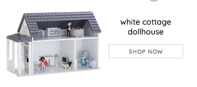 WHITE COTTAHE DOLLHOUSE