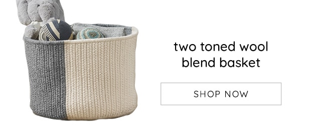 TWO TONED WOOL BLEND BASKET