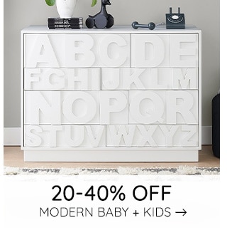 20-40% OFF MODERN BABY + KIDS