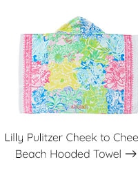 LILY PULITZER CHEEK TO CHEEK BEACH HOODED TOWEL