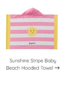 SUNSHINE STRIPE BABY BEACH HOODED TOWEL