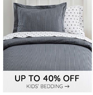 UP TO 40% OFF KIDS' BEDDING