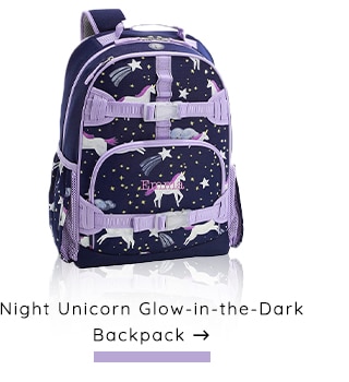 NIGHT UNICORN GLOW-IN-THE-DARK BACKPACK