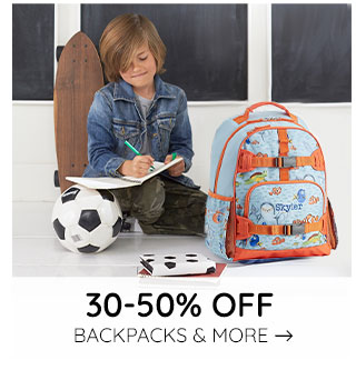 30-50% OFF BACKPACKS & MORE