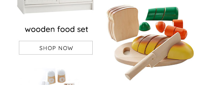 WOODEN FOOD SET