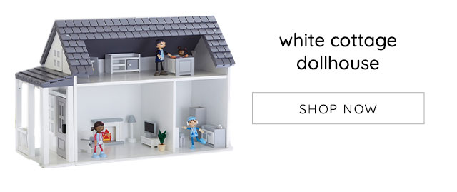 WHITE COTTAHE DOLLHOUSE