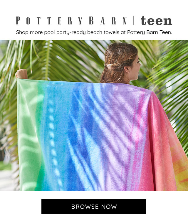 SHOP MORE POOL PARTY-READY BEACH TOWELS AT POTTERY BARN TEEN.