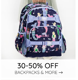 30-50% OFF BACKPACKS & MORE