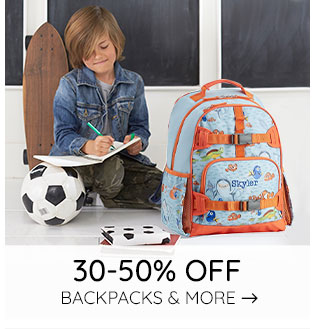 30-50% OFF BACKPACKS & MORE