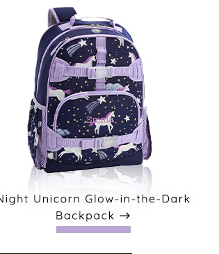 NIGHT UNICORN GLOW-IN-THE-DARK BACKPACK