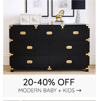 20-40% OFF MODERN BABY + KIDS