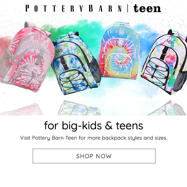 VISIT POTTERY BARN TEEN FOR MORE BACKPACK STYLES AND SIZES