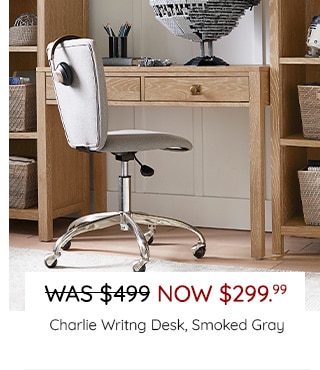 CHARLIE WRITING DESK, SMOKED GRAY