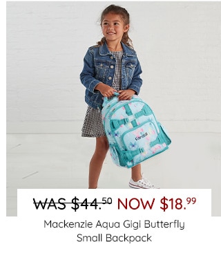 MACKENZIE AQUA GIGI BUTTERFLY SMALL BACKPACK