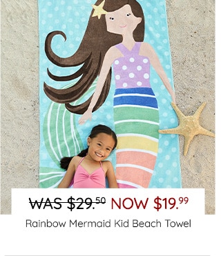 RAINBOW MERMAID KID BEACH TOWEL