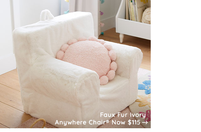 FAUX FUR IVORY ANYWHERE CHAIÂ® NOW $115