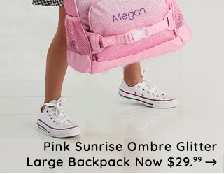 PINK SUNRISE OMBRE GLITTER LARGE BACKPACK NOW $29.99