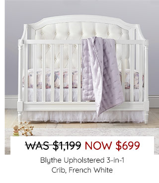 BLYTHE UPHOLSTERED 3-IN-1 CRIB, FRENCH WHITE