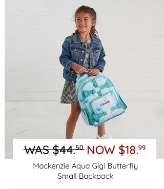 MACKENZIE AQUA GIGI BUTTERFLY SMALL BACKPACK