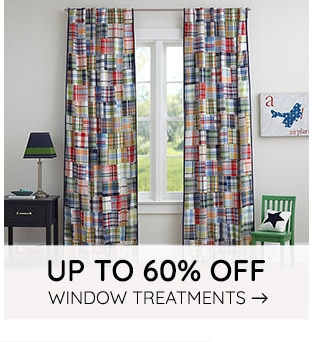 UP TO 60% OFF WINDOW TREATMENTS