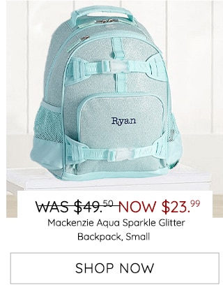 AQUA SPARKLE GLITTER BACKPACK