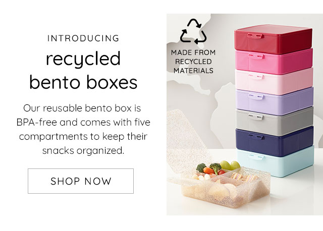 INTRODUCING RECYCLED BENTO BOXES