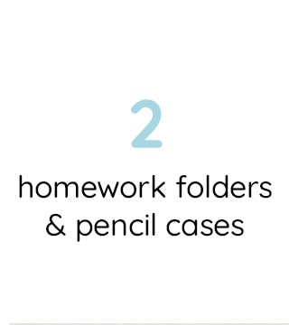 HOMEWORK FOLDERS & PENCIL CASES