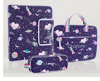 HEART GALAXY FOLDER AND PENCIL CASE