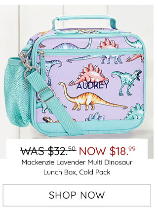 LAVENDAR MULTI DINOSAUR LUNXH BOX, COLD PACK