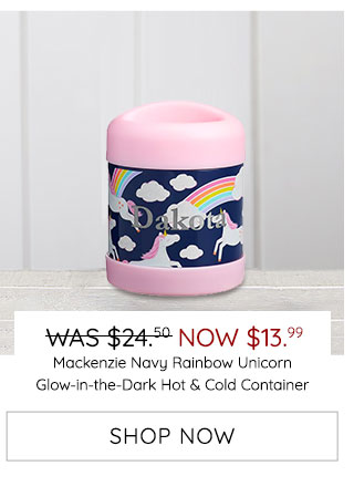 RAINBOW UNICORN GLOW-IN-THE-DARK CONTAINER