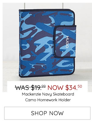 NAVY SKATEBOARD CAMP HOMEWORK HOLDER