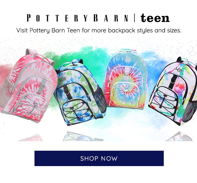 VISIT POTTERYBARN TEEN FOR MROE BACKPACK STYLES AND SIZES