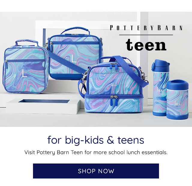 VISIT POTTERY BARN TEEN FOR MORE SCHOOL LUNCH ESSENTIALS.