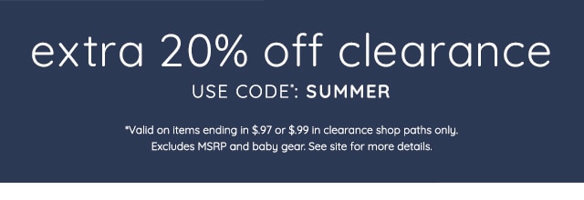 EXTRA 20% OFF CLEARANCE